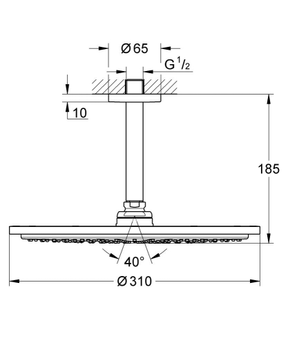 Grohe Rainshower® Su Çıkış Dirseği Brushed Warm Sunset - 27057DL0 - 4