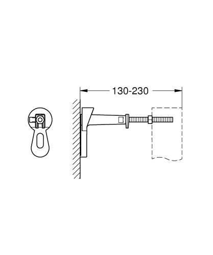Grohe Rapid SL Gömme Rezervuarlar İçin Duvar Montaj Askısı- 3855800M - Thumbnail