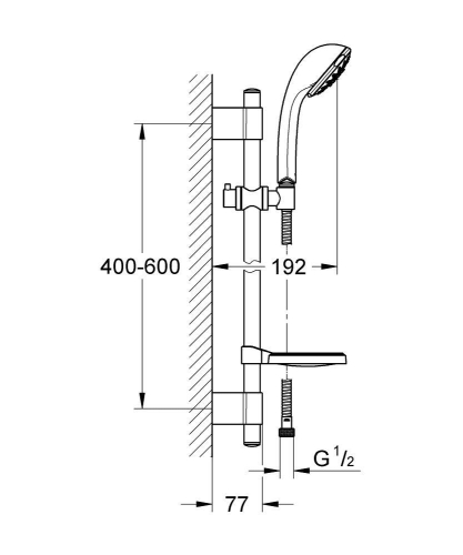 Grohe Relexa 100 Beş Duş Ray Seti 5 Sprey 27133000 - Thumbnail