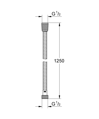 Grohe Relexaflex Metal Duş Hortumu 125 cm – 28142002 - Thumbnail