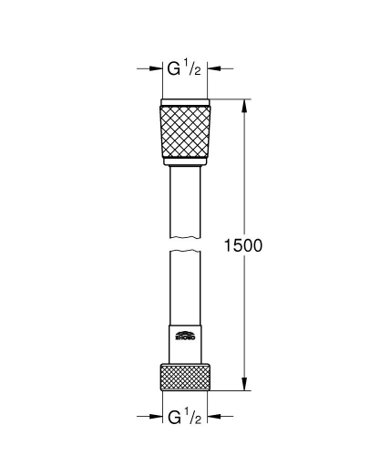 Grohe Relexaflex Plastik Duş Hortumu 150 cm – 28151002 - Thumbnail