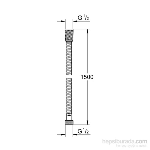Grohe Plastik Twistfree Duş Spiral Hortumu 150 cm - 28409001 - Thumbnail