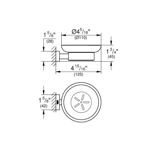 Grohe Sabunluk Seti Eurocube Krom - 40754001 - 2
