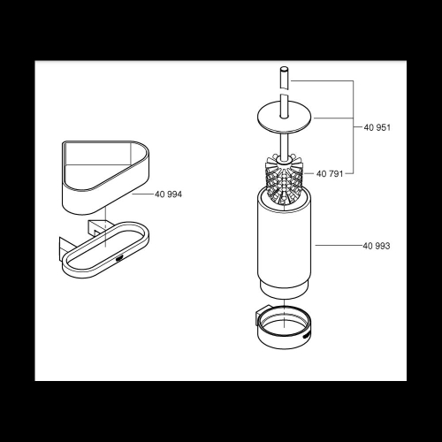 Grohe Selection Banyo Tutamağı Brushed Hard Graphite - 41064AL0 - Thumbnail