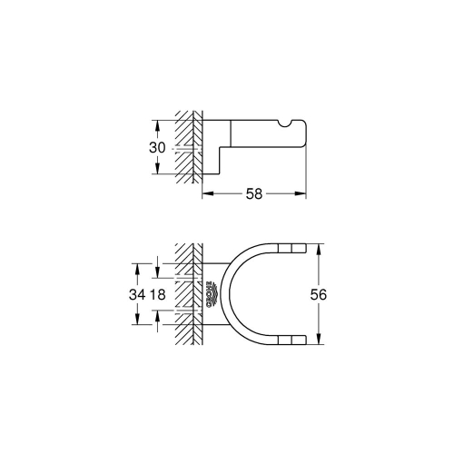 Grohe Selection Çift Havlu Askısı - 41049000 - Thumbnail