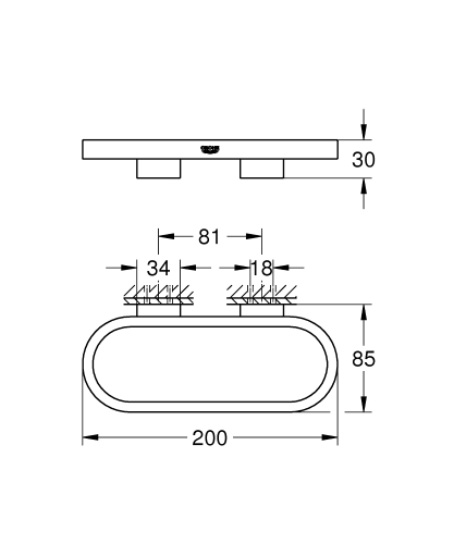 Grohe Selection Halka Havluluk Cool Sunrise - 41035GL0 - 5