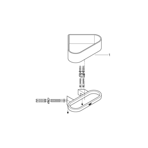 Grohe Selection Köşe Duş Rafı Brushed Cool Sunrise - 41038GN0 - Thumbnail