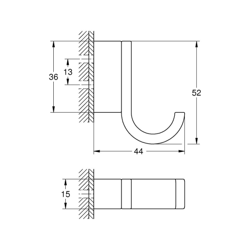 Grohe Selection Tekli Havlu Askısı - 41039000 - 3