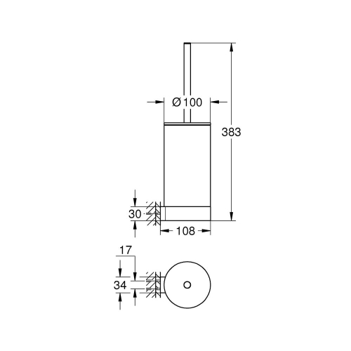 Grohe Selection Tuvalet Fırçası Seti Brushed Cool Sunrise - 41076GN0 - 3