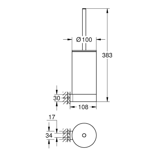 Grohe Selection Tuvalet Fırçası Seti Brushed Hard Graphite - 41076AL0 - 2