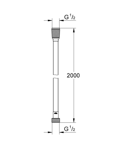 Grohe Silverflex Plastik Duş Hortumu 200 cm – 27137001 - Thumbnail
