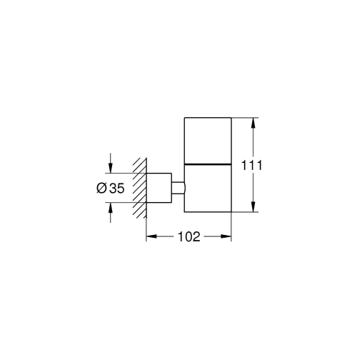 Grohe Atrio Tutamak - Sıvı Sabunluk ve Diş Fırçalık Hariç, Krom - 40304003 - Thumbnail