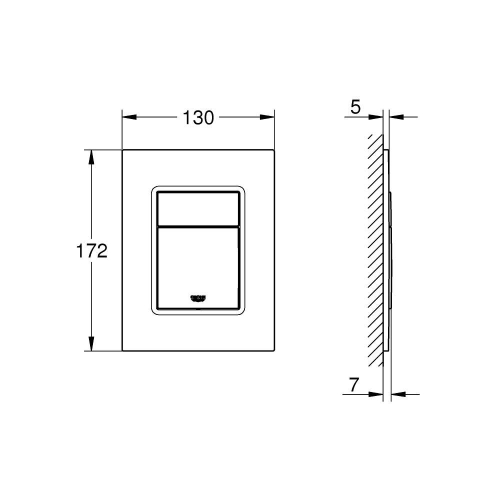 Grohe Skate Cosmopolitan S Kumanda Paneli 37535AL0 - Brushed Hard Graphite - Thumbnail