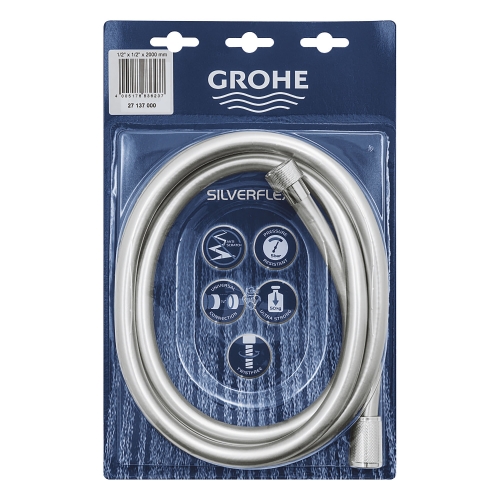 Grohe Spiral Hortum 200cm Silverflex Twistfree Krom/Gri-27137000 - Thumbnail