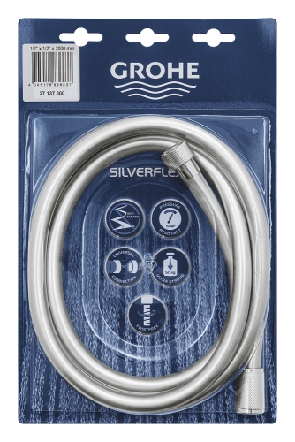 Grohe Spiral Hortum 200cm Silverflex Twistfree Krom/Gri-27137000 - Thumbnail