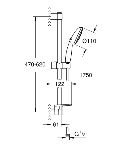 Grohe Tempesta 110 Duş Seti 3 Akışlı Rain,Jet,Massage - 27927003 - 4