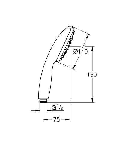 Grohe Tempesta 110 El Duşu Tek Akışlı, Rain - 27852003 - Thumbnail
