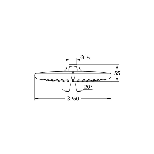Grohe Tempesta 250 Tepe Duşu 1 Akışlı - 26666000 - Thumbnail
