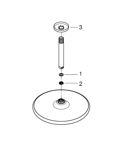 Grohe Tempesta 250 Tepe Duşu Seti 142 Mm, Tek Akışlı - 26669000 - Thumbnail