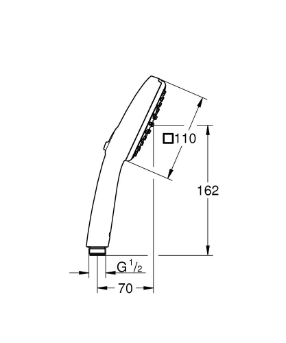 Grohe Tempesta Cube 110 El Duşu 2 Akışlı - 26902003 - Thumbnail