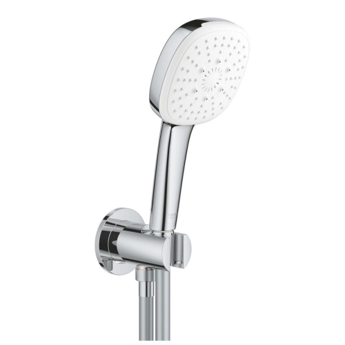 GROHE - Grohe Tempesta Cube 110 Su Çıkış Dirsekli El Duşu Seti 3 Akışlı Rain,Jet,Masaj - 26910003