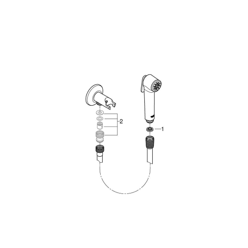 Grohe Tempesta-F Trigger Spray 30 Duş Seti Cool Sunrise - 27513GL1 - Thumbnail