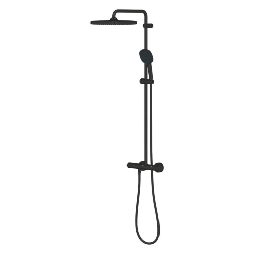 Grohe Tempesta System 250 Cube Duvara Monte Termostatik Bataryalı Duş Sistemi Mat Siyah - 266892431 - 4