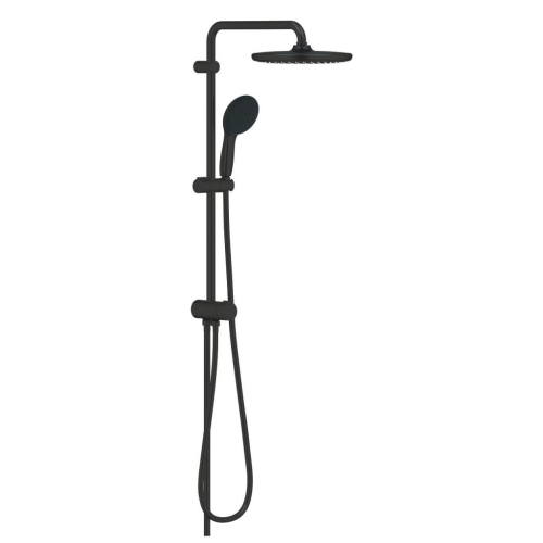Grohe Tempesta System 250 Duvar Bağlantılı, Divertörlü Duş Sistemi Mat Siyah - 269802431 - Thumbnail