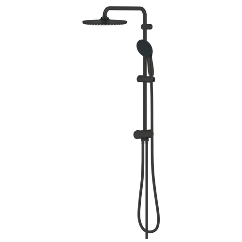 Grohe Tempesta System 250 Duvar Bağlantılı, Divertörlü Duş Sistemi Mat Siyah - 269802431 - Thumbnail