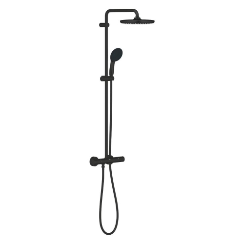 Grohe Tempesta System 250 Duvara Monte Termostatik Bataryalı Duş Sistemi Mat Siyah - 266702431