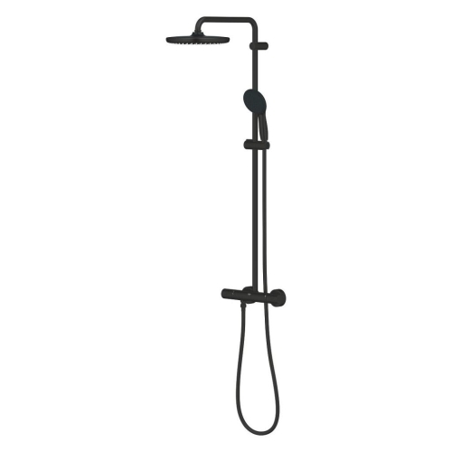 Grohe Tempesta System 250 Duvara Monte Termostatik Bataryalı Duş Sistemi Mat Siyah - 266702431 - 4