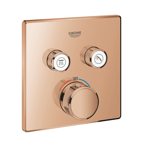 Grohe Grohtherm SmartControlThermostat, 2 Valfli, Ankastre Kurulum için - 29124da0 - Thumbnail