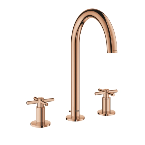 Grohe Atrio Üç Delikli Lavabo Bataryası Hard Graphite-20008DA3