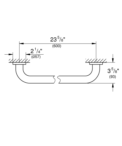 Grohe Tutunma Barı 60 cm Essentials Super Steel - 40794DC1 - 6