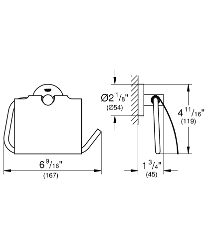 Grohe Tuvalet Kağıtlık Essentials Brushed Cool Sunrise - 40367GN1 - Thumbnail