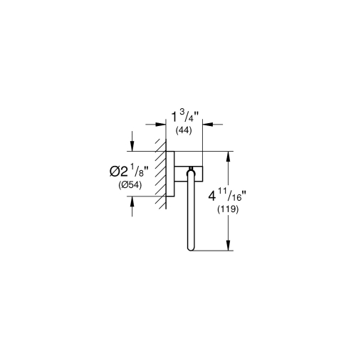 Grohe Tuvalet Kağıtlık Essentials Brushed Hard Graphite - 40689AL1 - Thumbnail