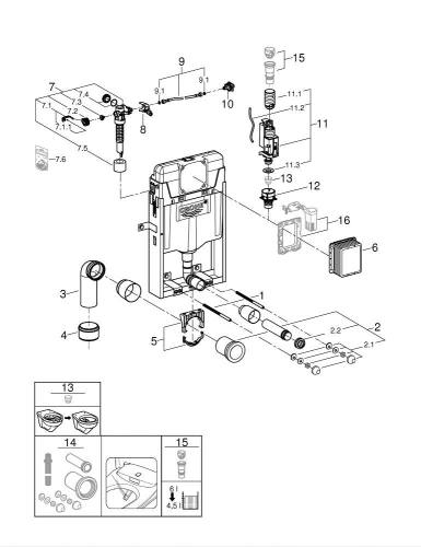 Grohe Uniset Gömme Rezervuar - 39165000 - Thumbnail