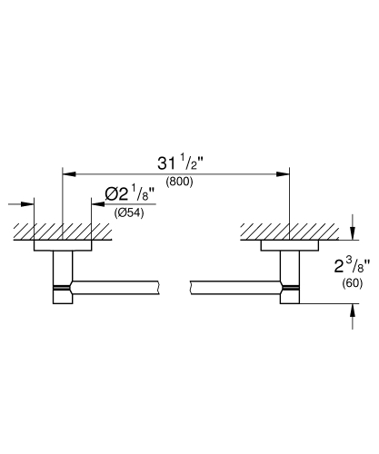Grohe Uzun Havluluk 80 cm Essentials Hard Graphite - 40386A01 - 6