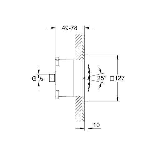 Grohe Yan Masaj Duşu Ankastre 13x13 cm Brushed Hard Graphite - 27251AL0 - Thumbnail