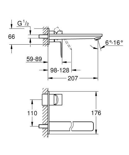 Grohe Lineare New İki Delikli Lavabo Bataryası - 23444001 - Thumbnail