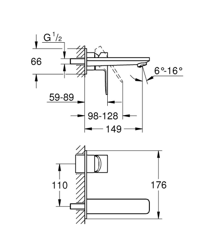 Grohe Lineare New İki Delikli Lavabo Bataryası - 19409001 - Thumbnail