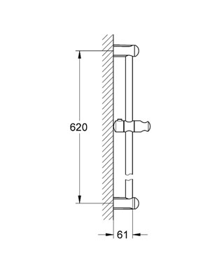 Grohe New Tempesta Duş Sürgüsü 600 mm - 27523000 - 2