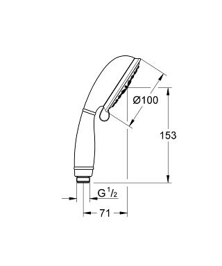 Grohe El Duşu 4 Fonksiyonlu New Tempesta 27608001 - Thumbnail