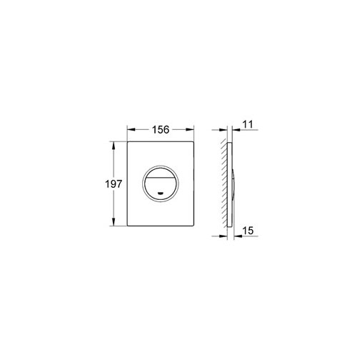 Grohe Gömme Rezervuar Kumanda Paneli ABS Krom / Baskılı- 38847XG0 - Thumbnail