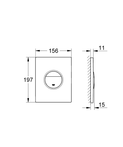 Grohe Gömme Rezervuar Kumanda Paneli ABS Mat Krom - 38765P00 - 3
