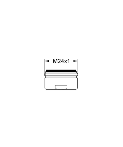 Grohe Lavabo Bataryası Perlatörü M24 X1 Dış Dişli Krom - 13929000 - 2