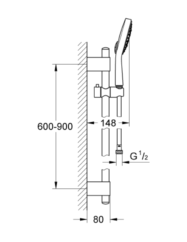 Grohe Power&Soul Cosmopolitan Duş Seti 4 Akışlı - 27734000 - Thumbnail