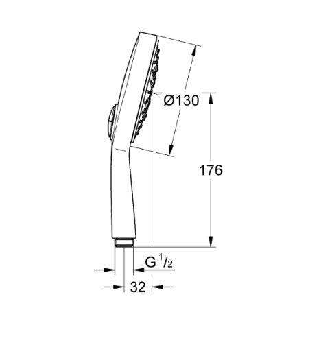 Grohe Power&Soul Cosmopolitan 4 Akışlı El Duşu 130 mm - 27664000 - Thumbnail
