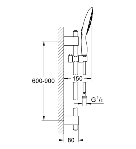 Grohe Power&Soul Sürgülü Duş Seti 4 Akışlı - 27750000 - Thumbnail