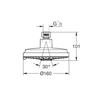 Grohe Rainshower® Cosmopolitan Tepe Duşu 16 cm - 27134000 - 2
